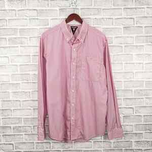 SCOTTeVEST Men's Tec Button up Shirt side zip pockets Pink Stripe L